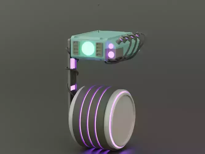 Robot futuristic device with lights