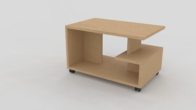Coffee table color beige for interior Free 3D model