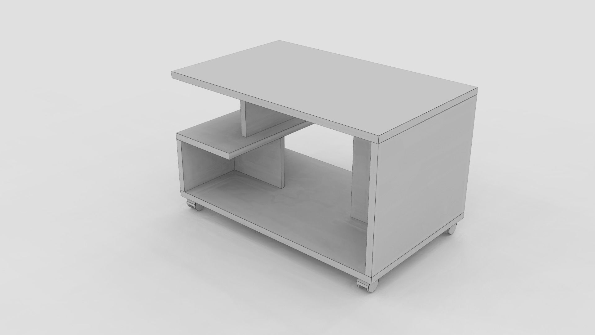 Coffee table color beige for interior Free 3D model_6