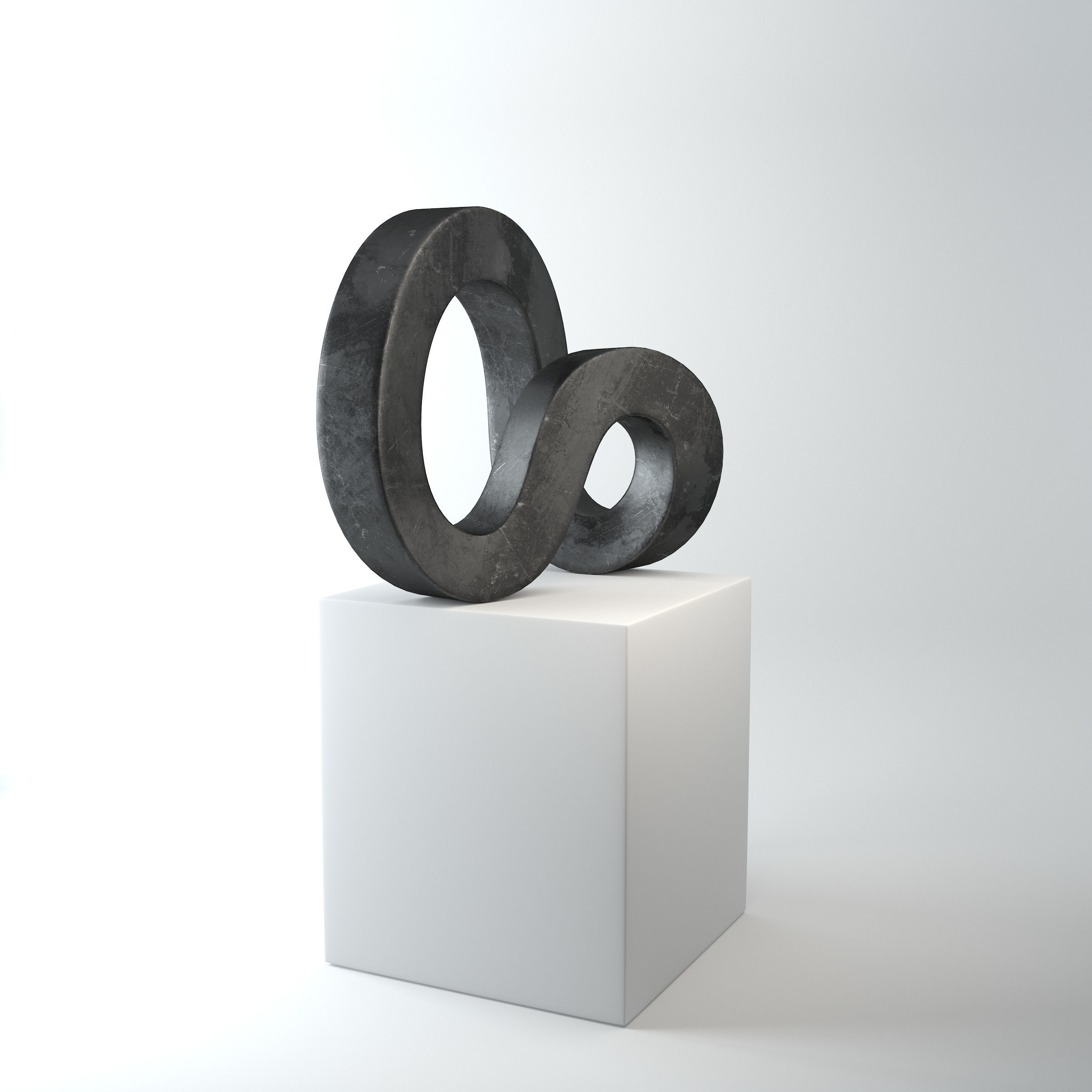 Modern Mobix Sculpture  3D model_6