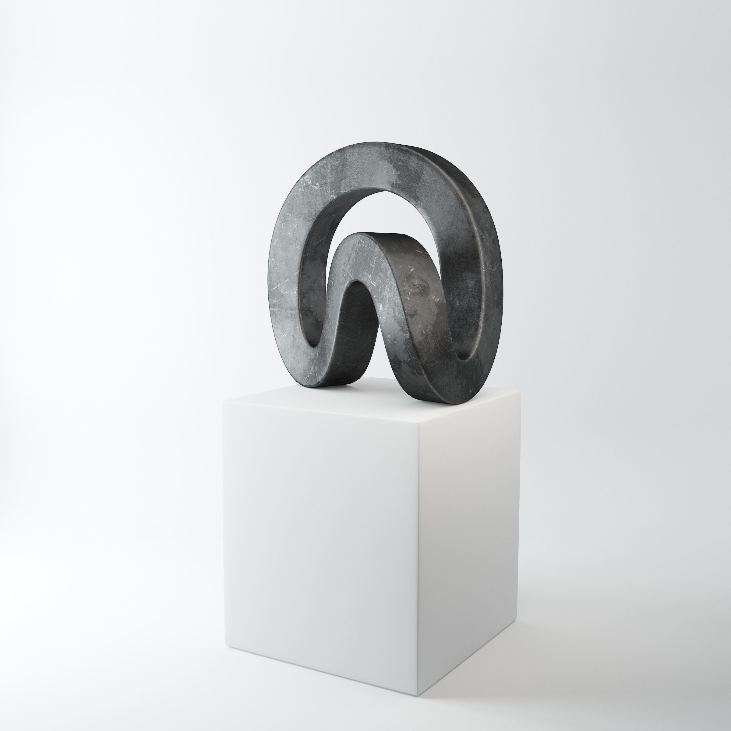 Modern Mobix Sculpture  3D model_10