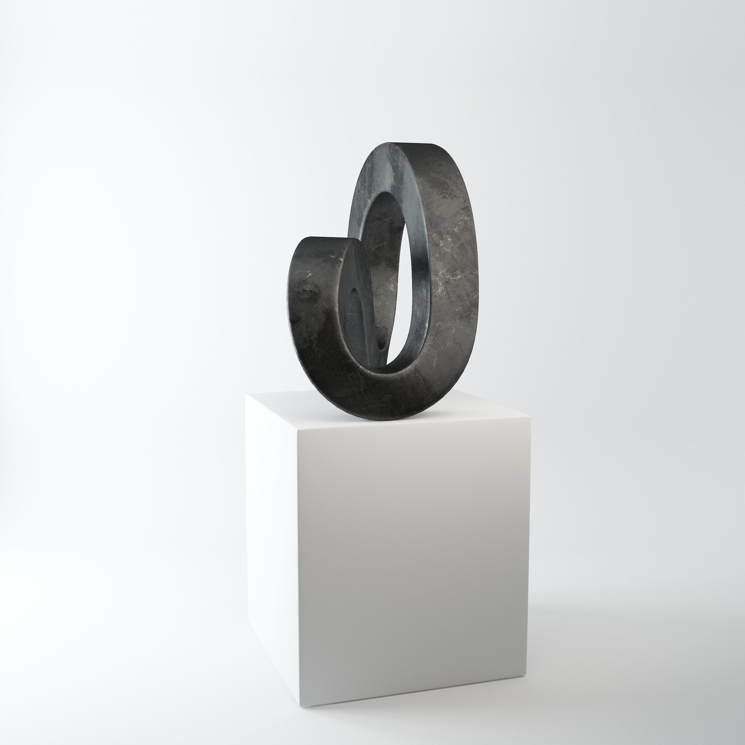 Modern Mobix Sculpture  3D model_8