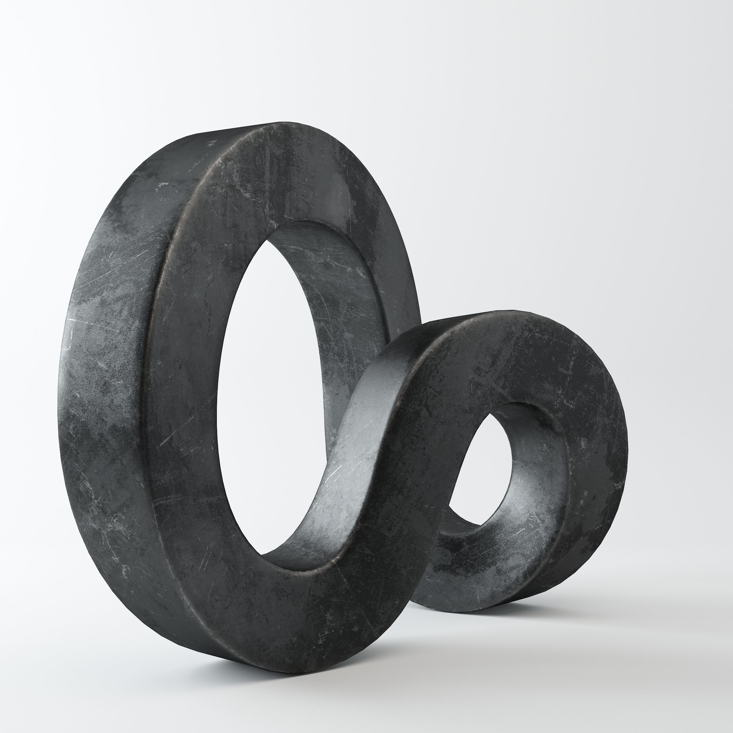 Modern Mobix Sculpture  3D model_1