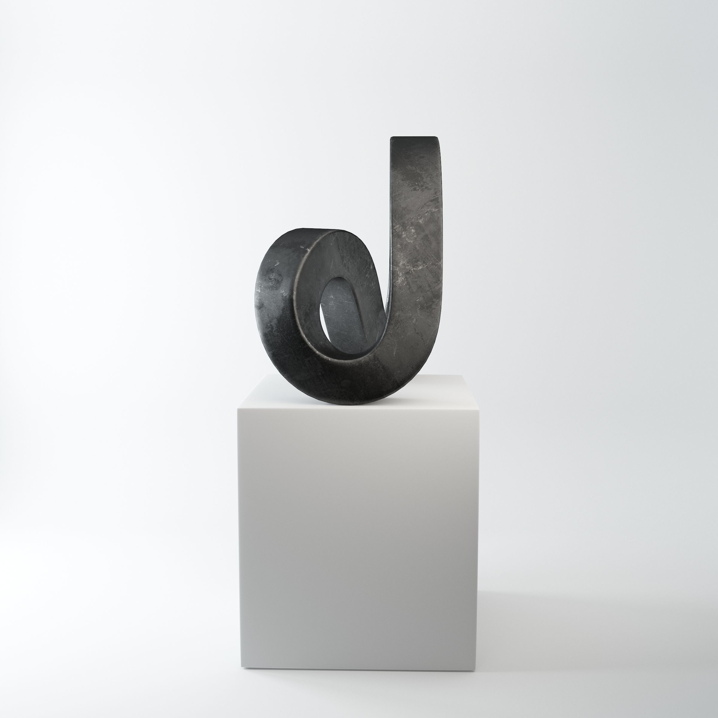 Modern Mobix Sculpture  3D model_9