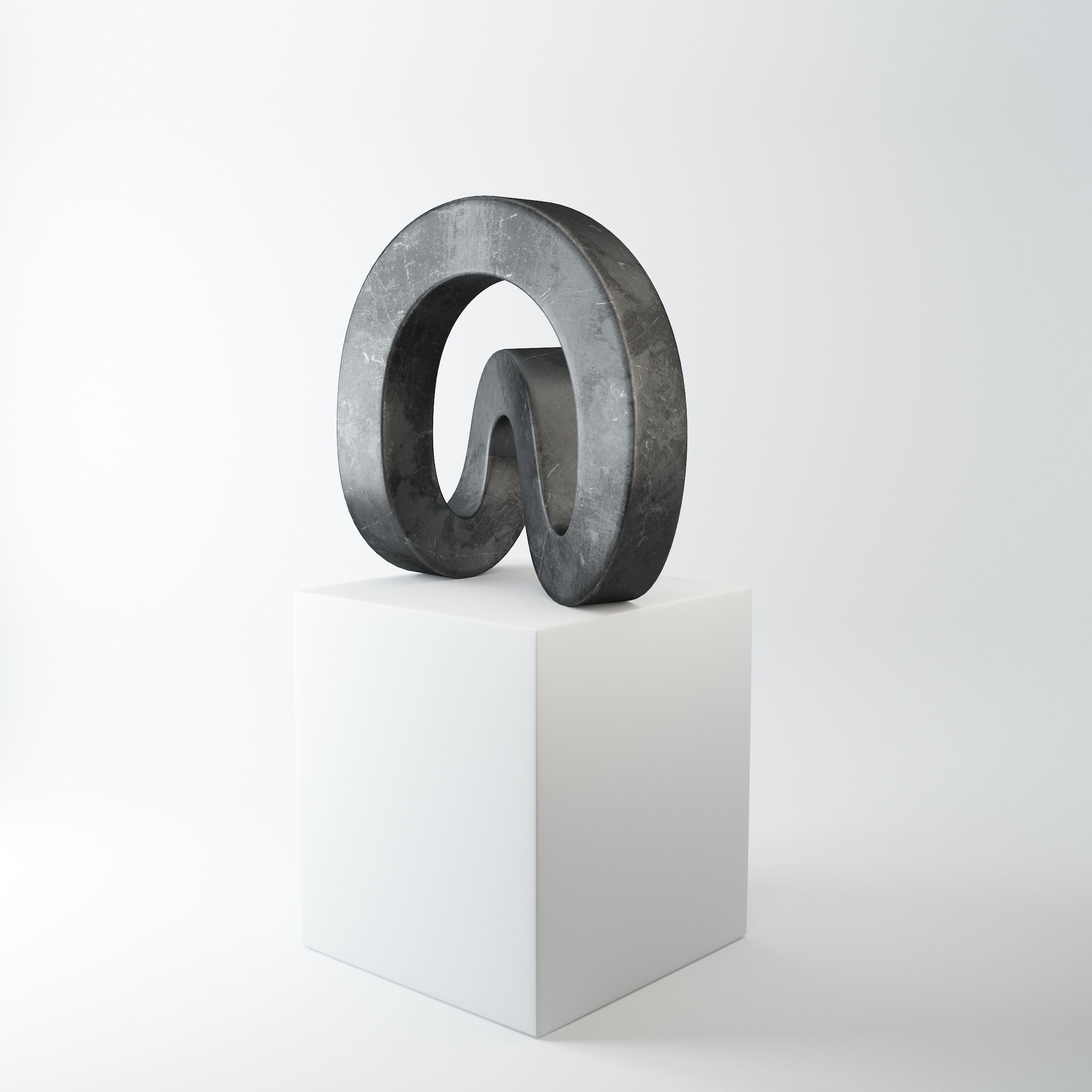 Modern Mobix Sculpture  3D model_11