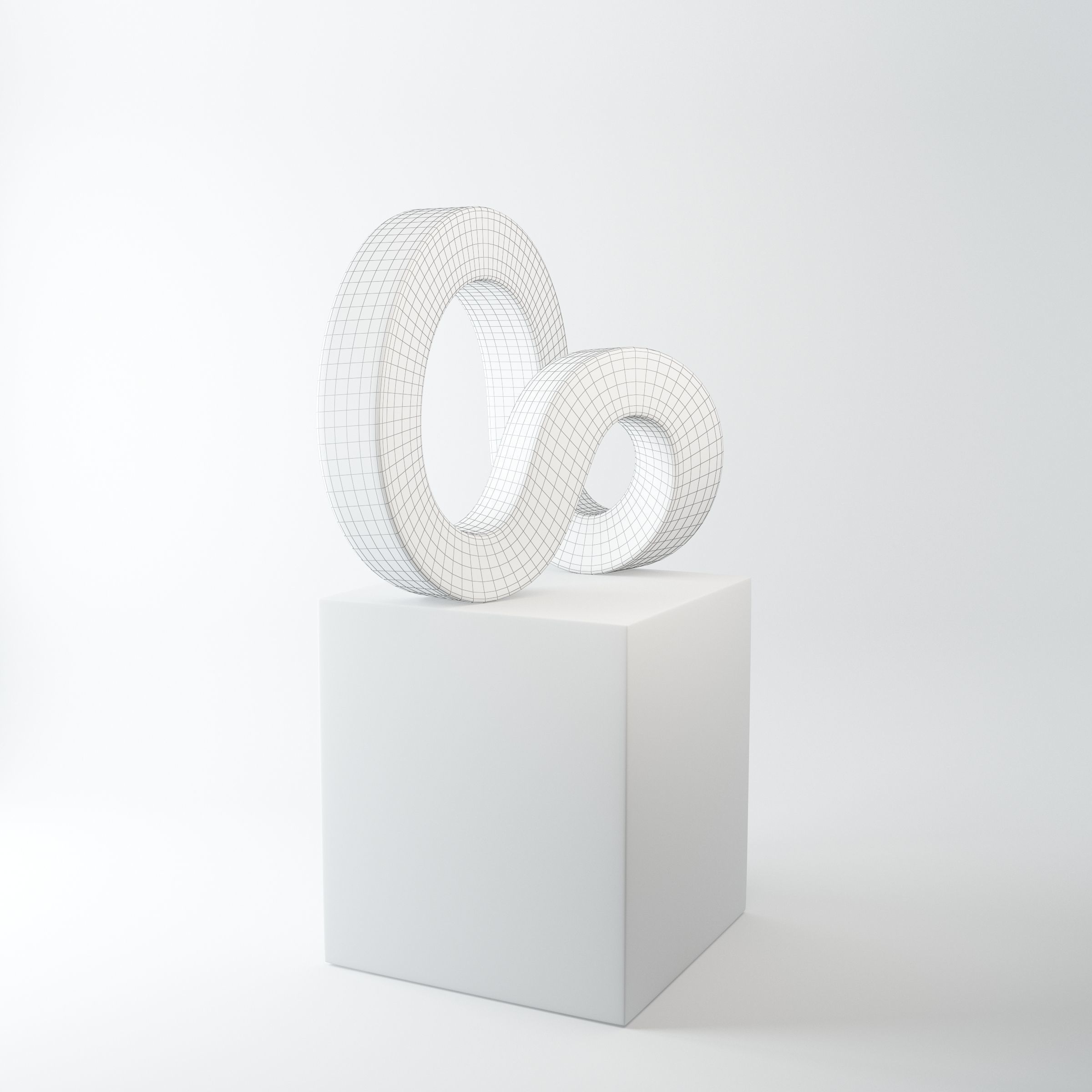 Modern Mobix Sculpture  3D model_13