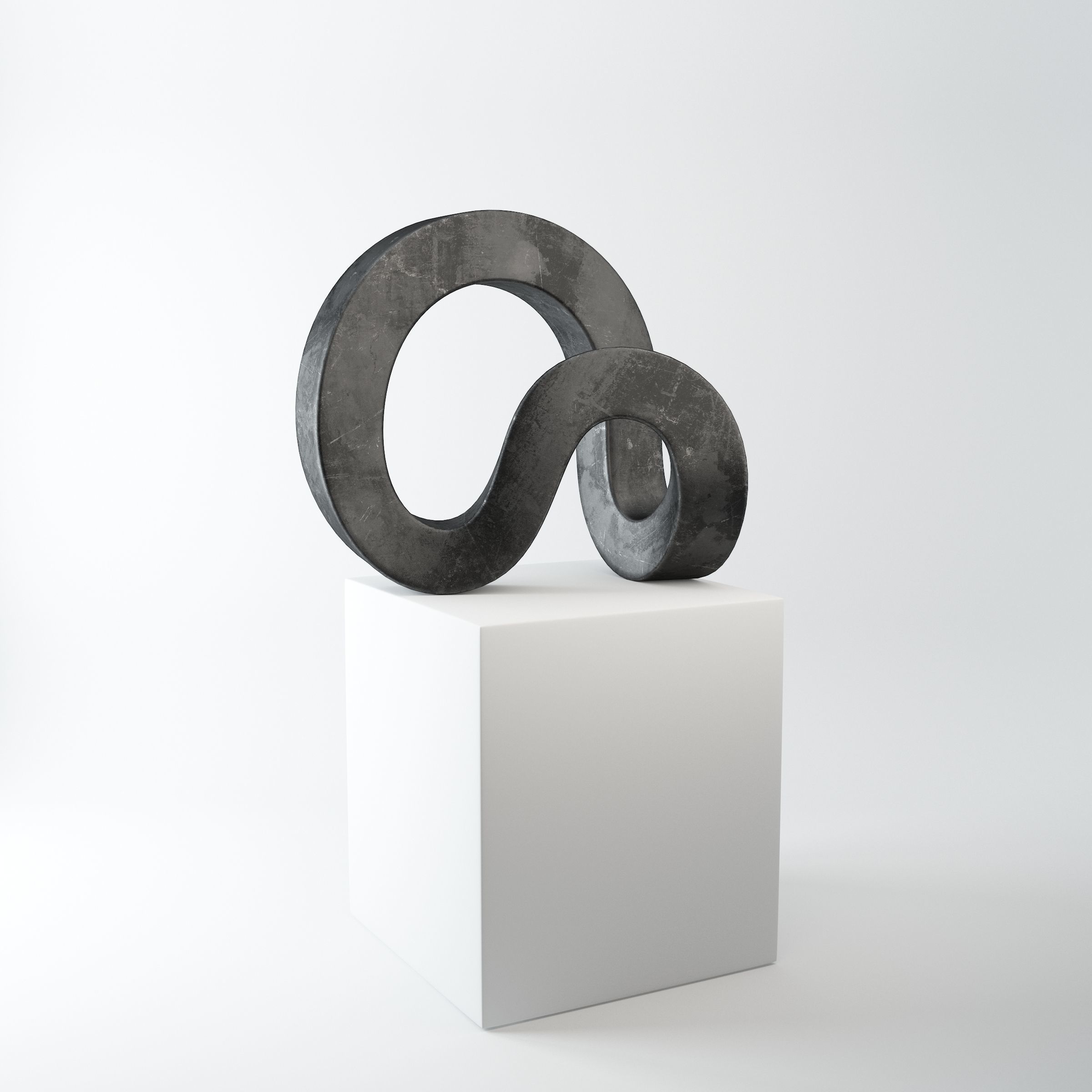 Modern Mobix Sculpture  3D model_7