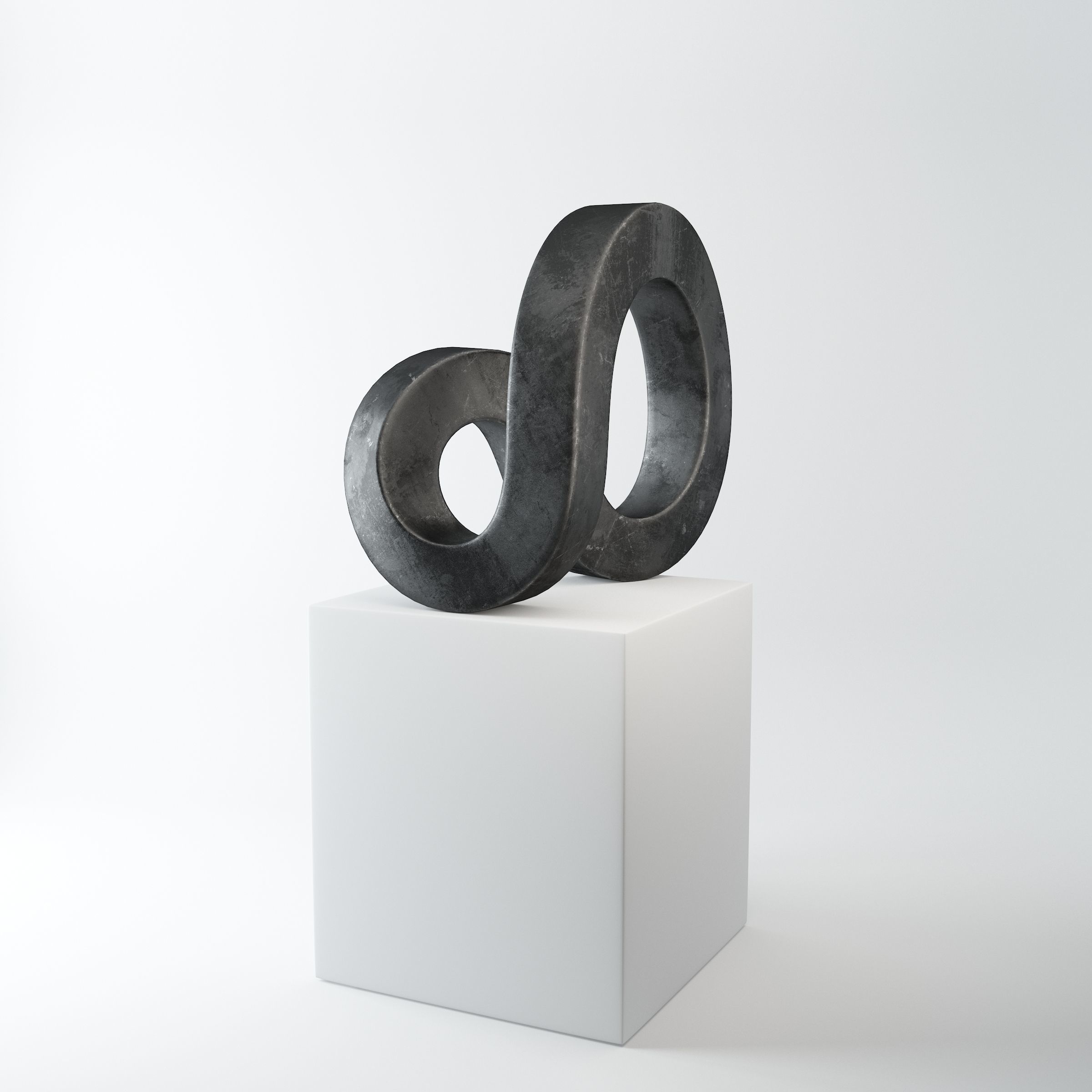 Modern Mobix Sculpture  3D model_5
