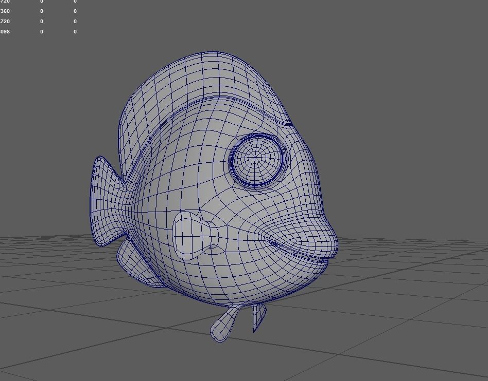Fish cartoon v1 no rigg 3D model_2