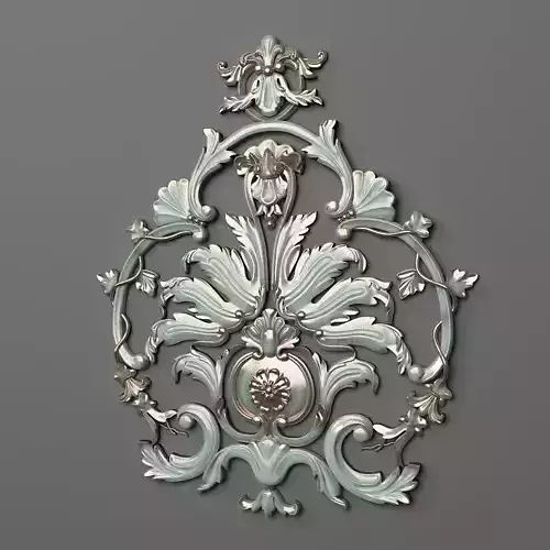 Center ornate wall plaque 3D print model