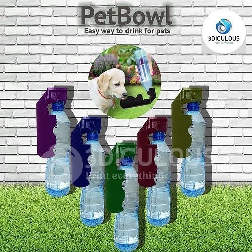 PetBowl bottle of water with cap 3D print model