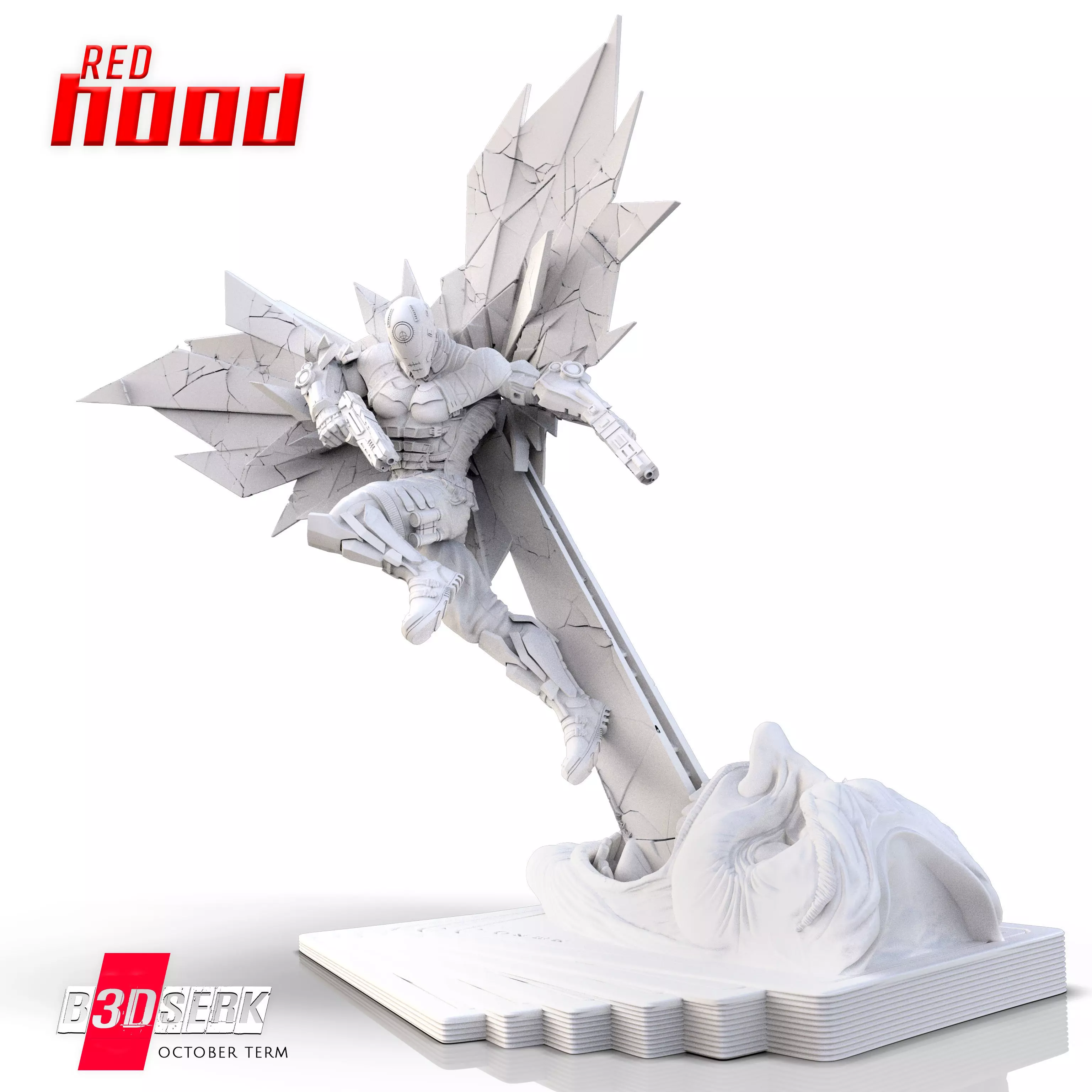 B3DSERK DC comics Red Hood Jason Todd 3d Sculpture 3D print model