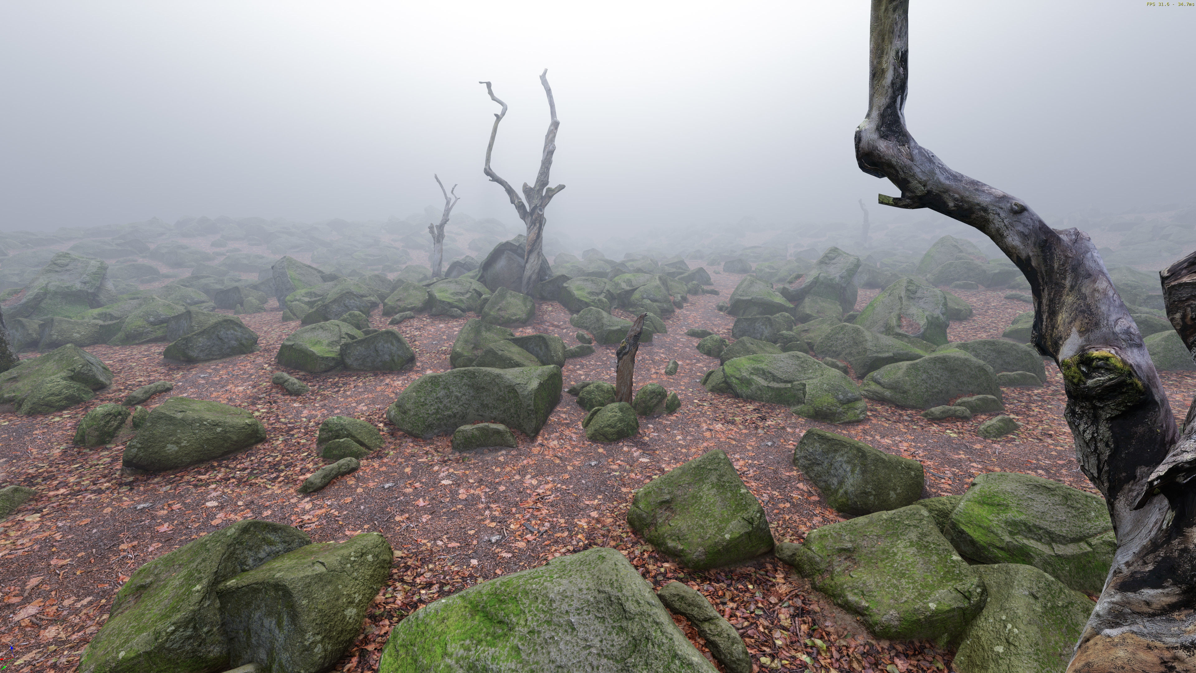 Rock Stone Moss Scans - 3D PBR Low Poly Models Pack Low-poly 3D model_12