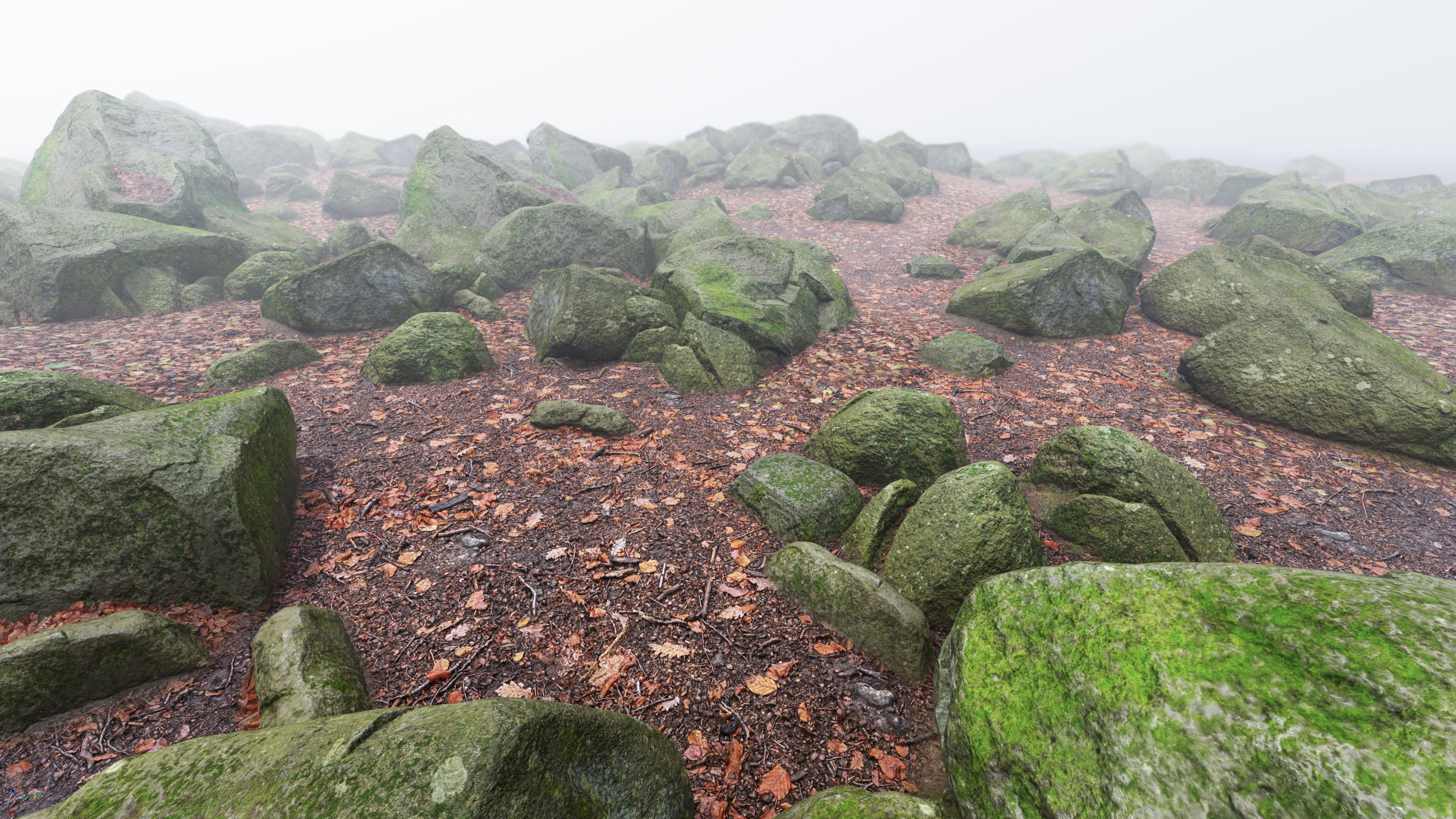 Rock Stone Moss Scans - 3D PBR Low Poly Models Pack Low-poly 3D model_10