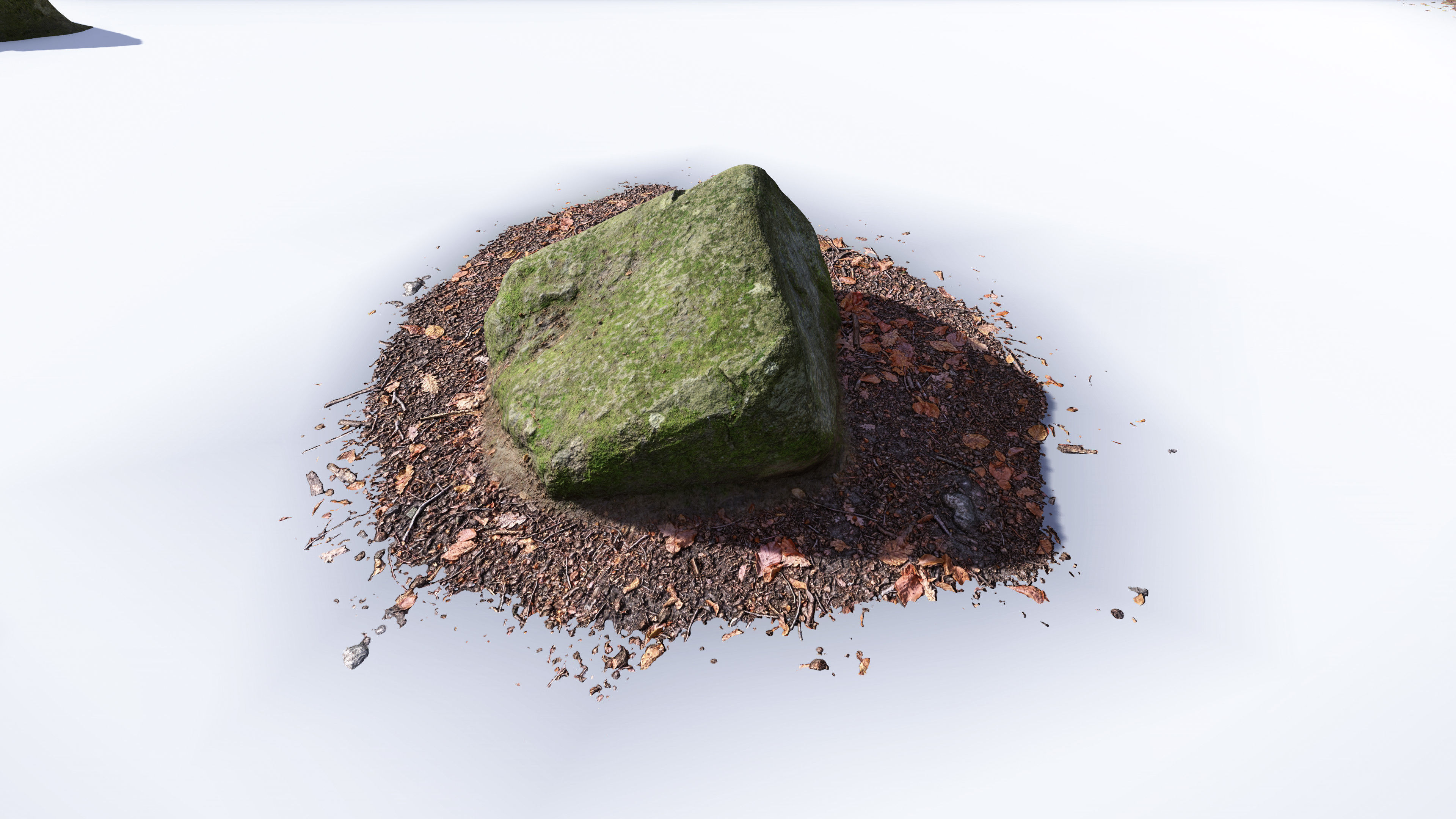 Rock Stone Moss Scans - 3D PBR Low Poly Models Pack Low-poly 3D model_9