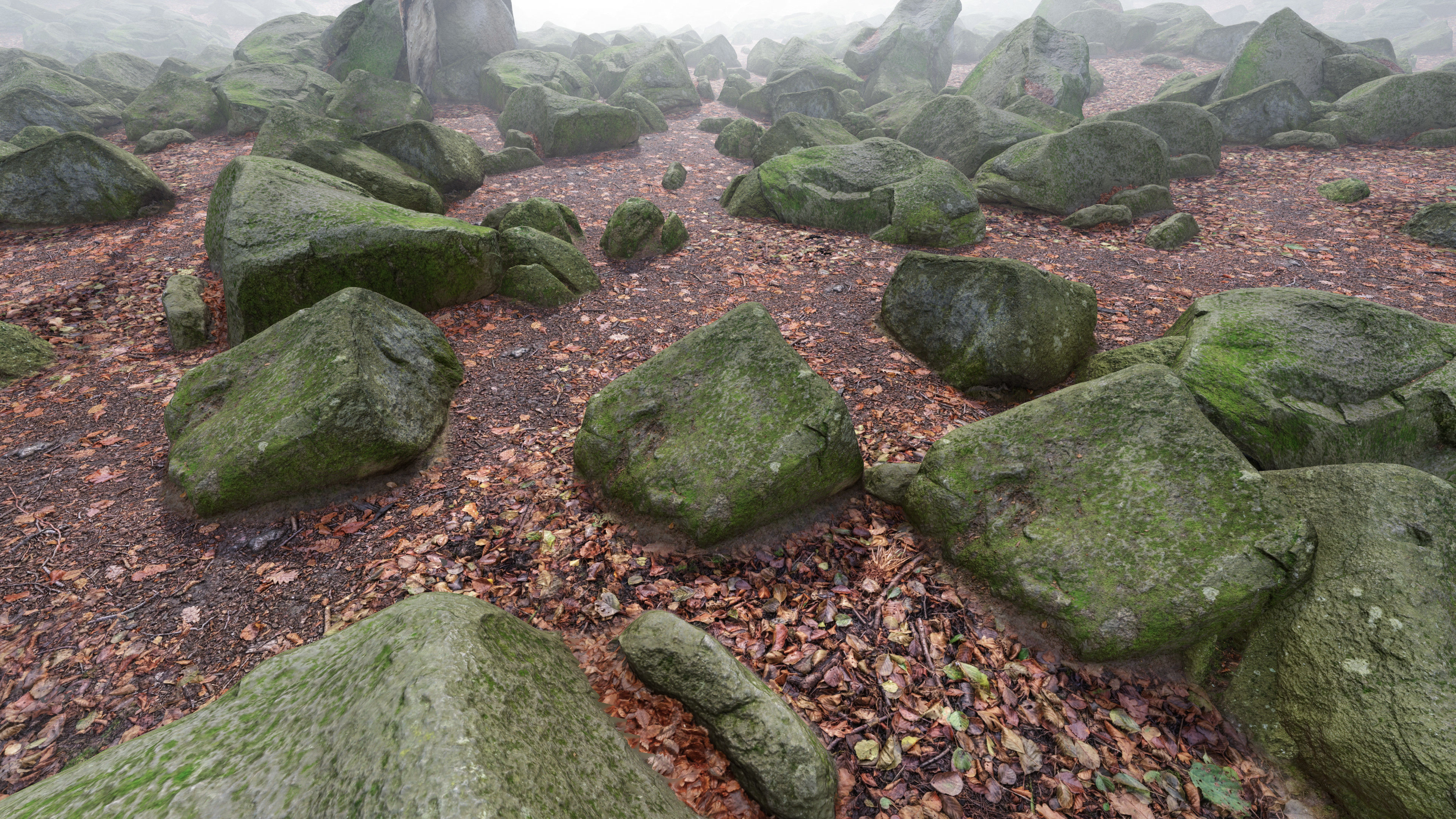 Rock Stone Moss Scans - 3D PBR Low Poly Models Pack Low-poly 3D model_14