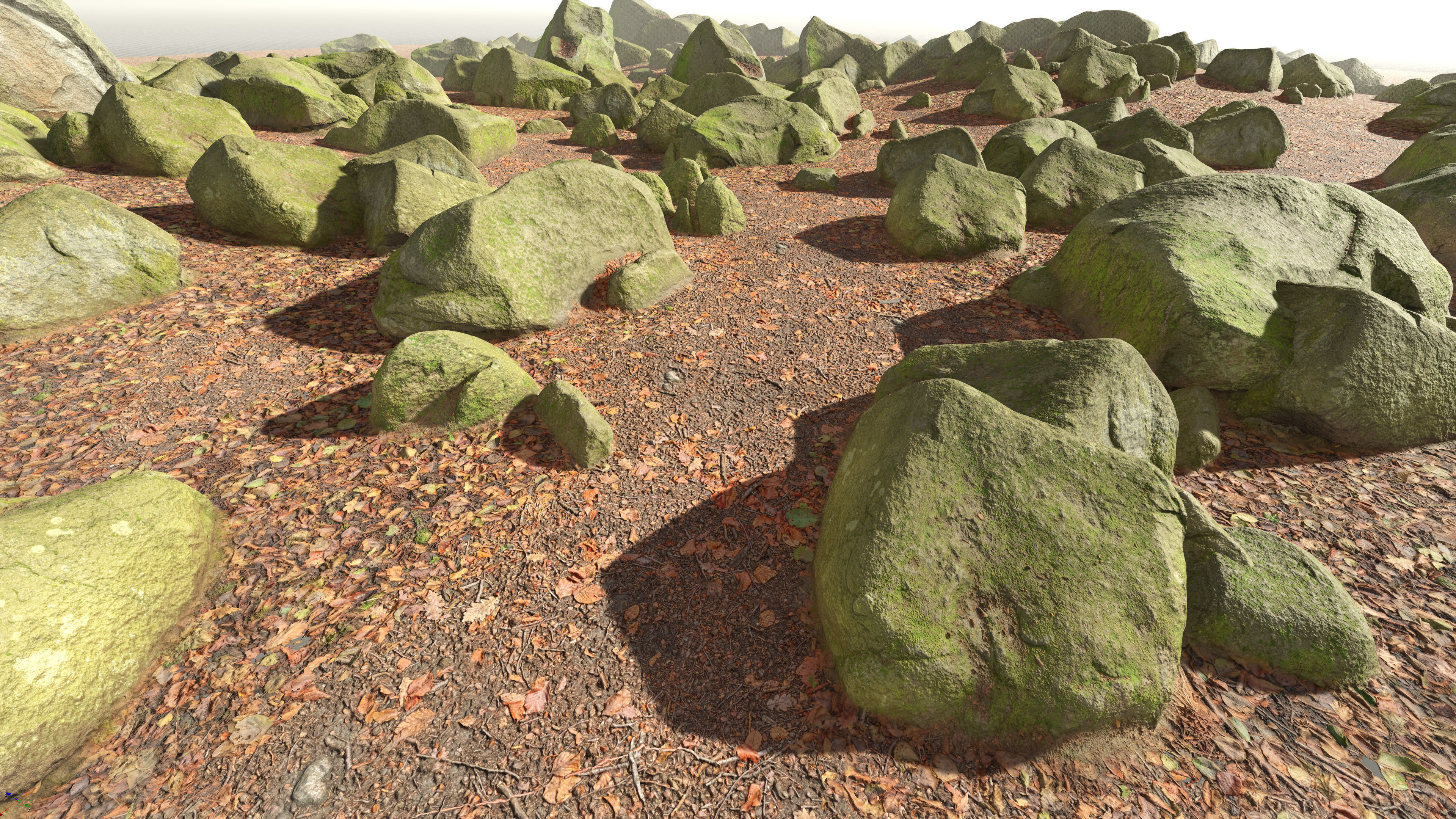 Rock Stone Moss Scans - 3D PBR Low Poly Models Pack Low-poly 3D model_11