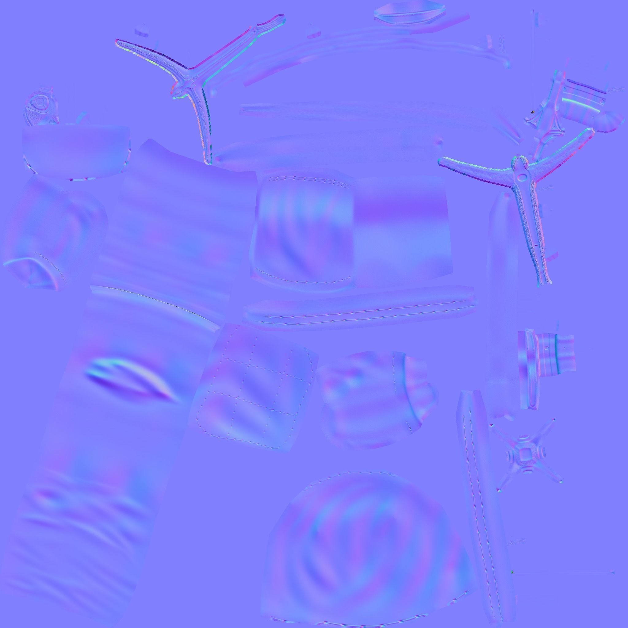 Hunter Backpack - Crossbow Character Costume Low-poly 3D model_23