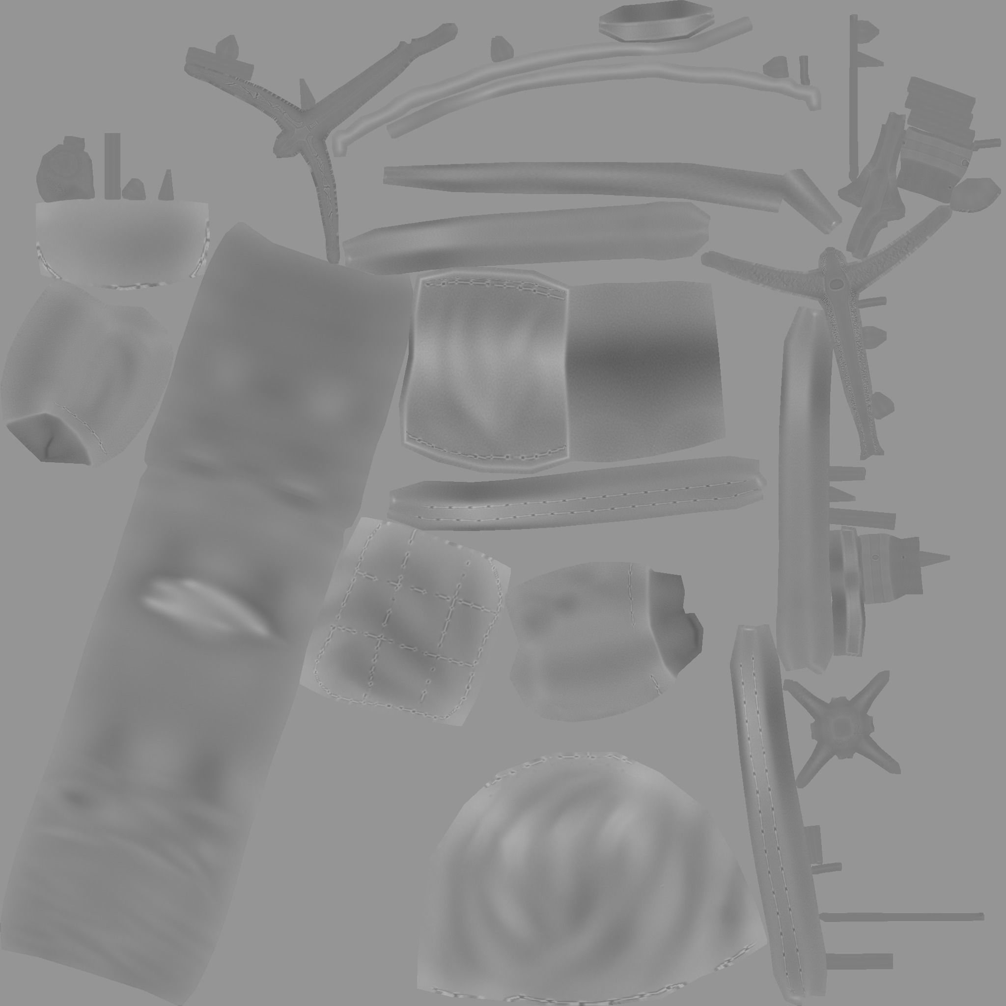 Hunter Backpack - Crossbow Character Costume Low-poly 3D model_21