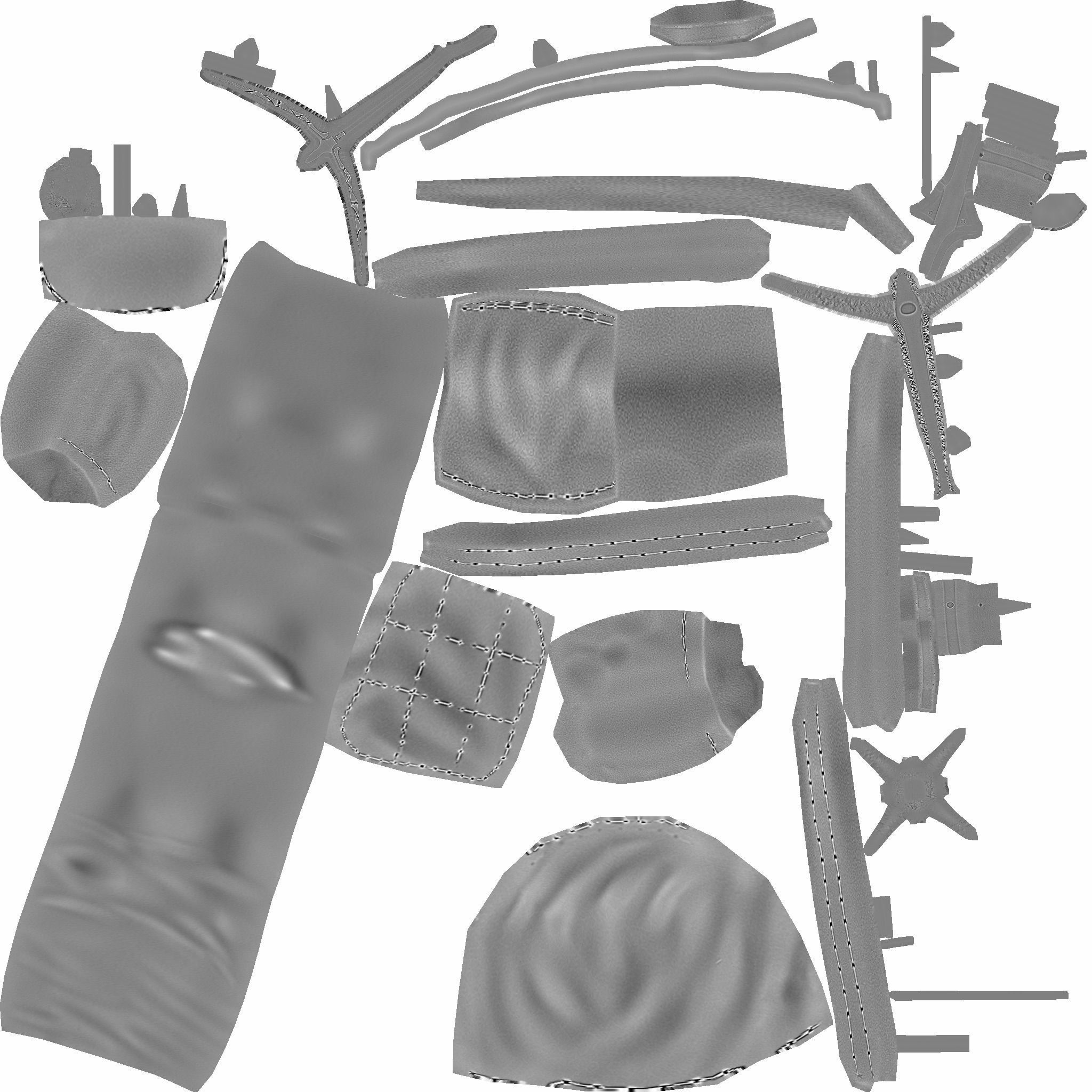 Hunter Backpack - Crossbow Character Costume Low-poly 3D model_19