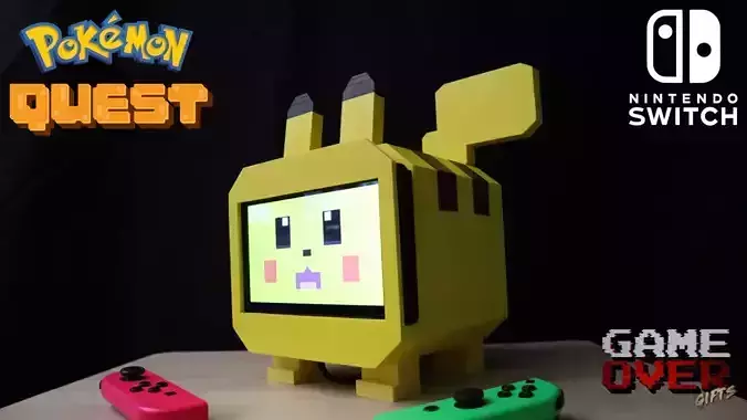 Pikachu Pokemon Quest Nintendo Switch Stand 3D Print Model 3D print model