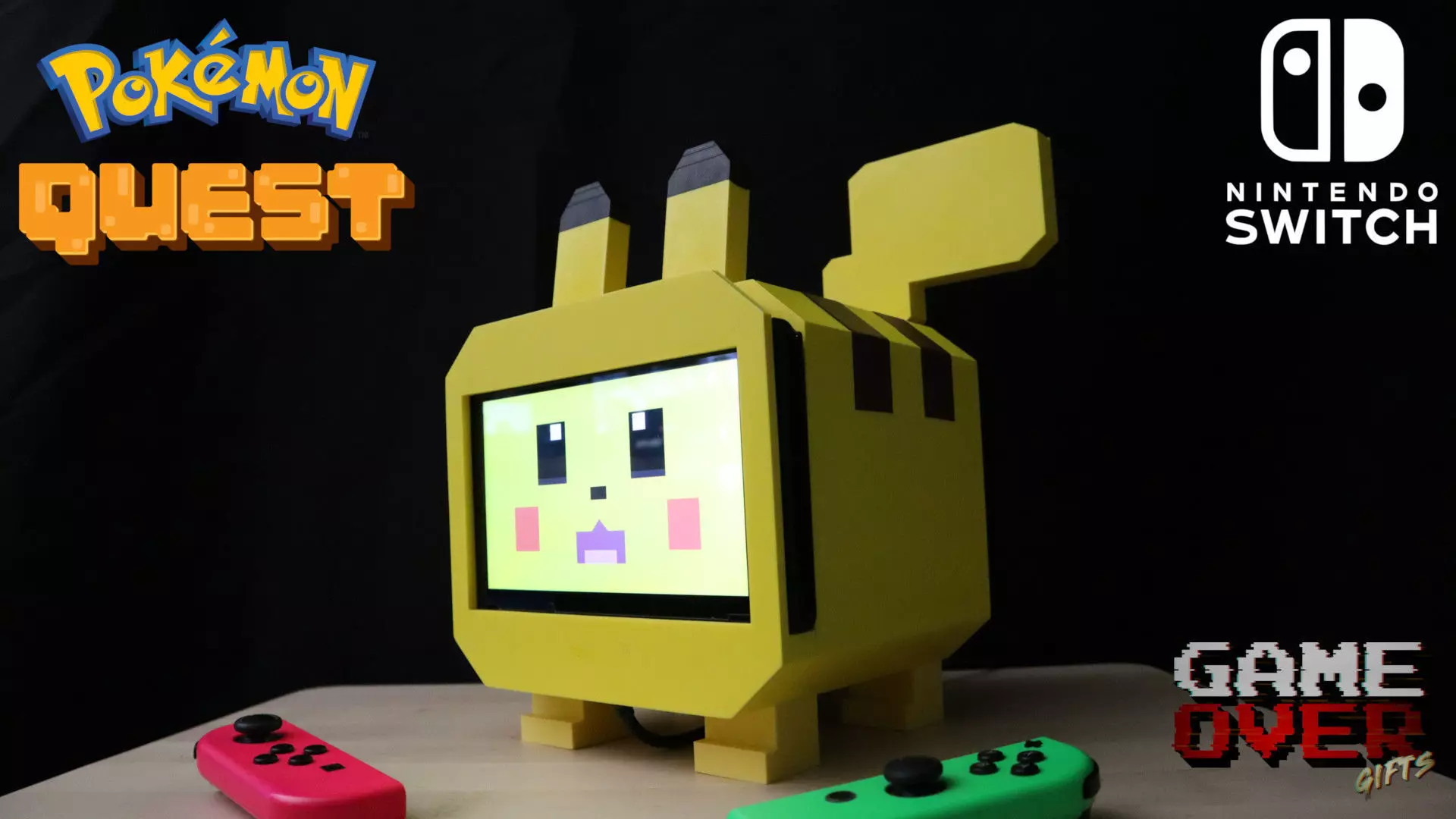 Pikachu Pokemon Quest Nintendo Switch Stand 3D Print Model 3D print model_0
