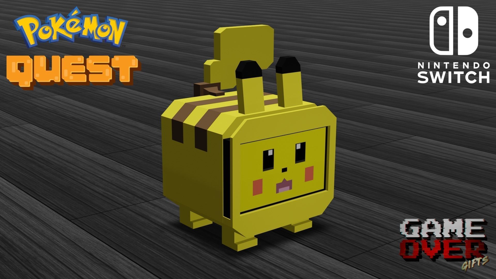 Pikachu Pokemon Quest Nintendo Switch Stand 3D Print Model 3D print model_2