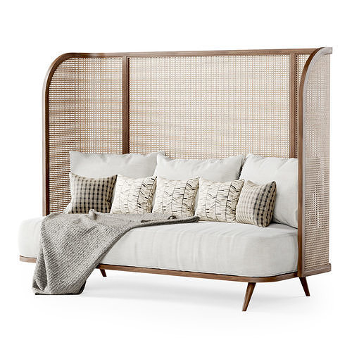 Three-seater garden sofa CV33 High back 3D model