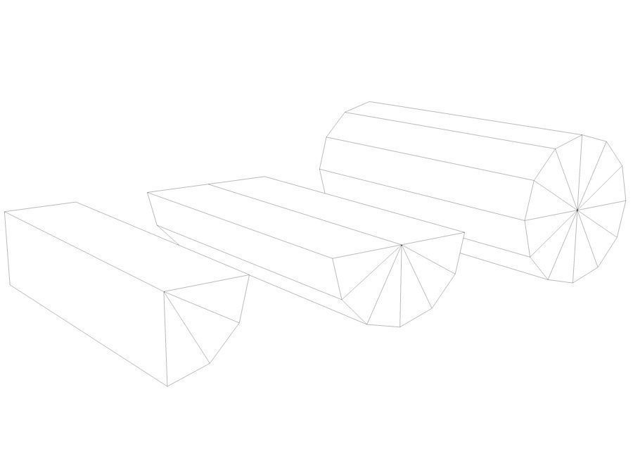 Elm Tree Fire Wood Low-poly 3D model_3