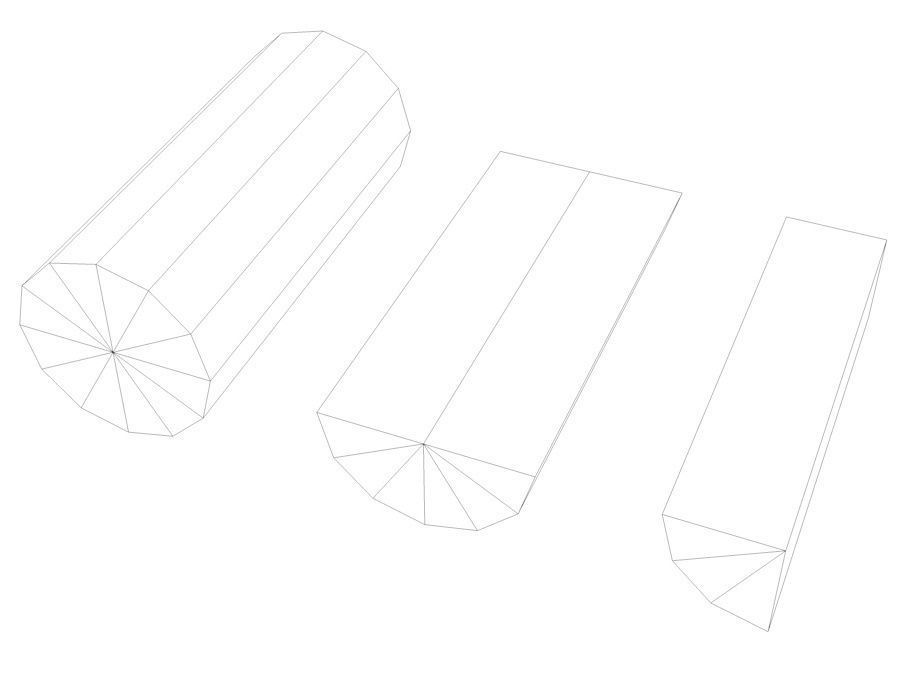 Elm Tree Fire Wood Low-poly 3D model_2