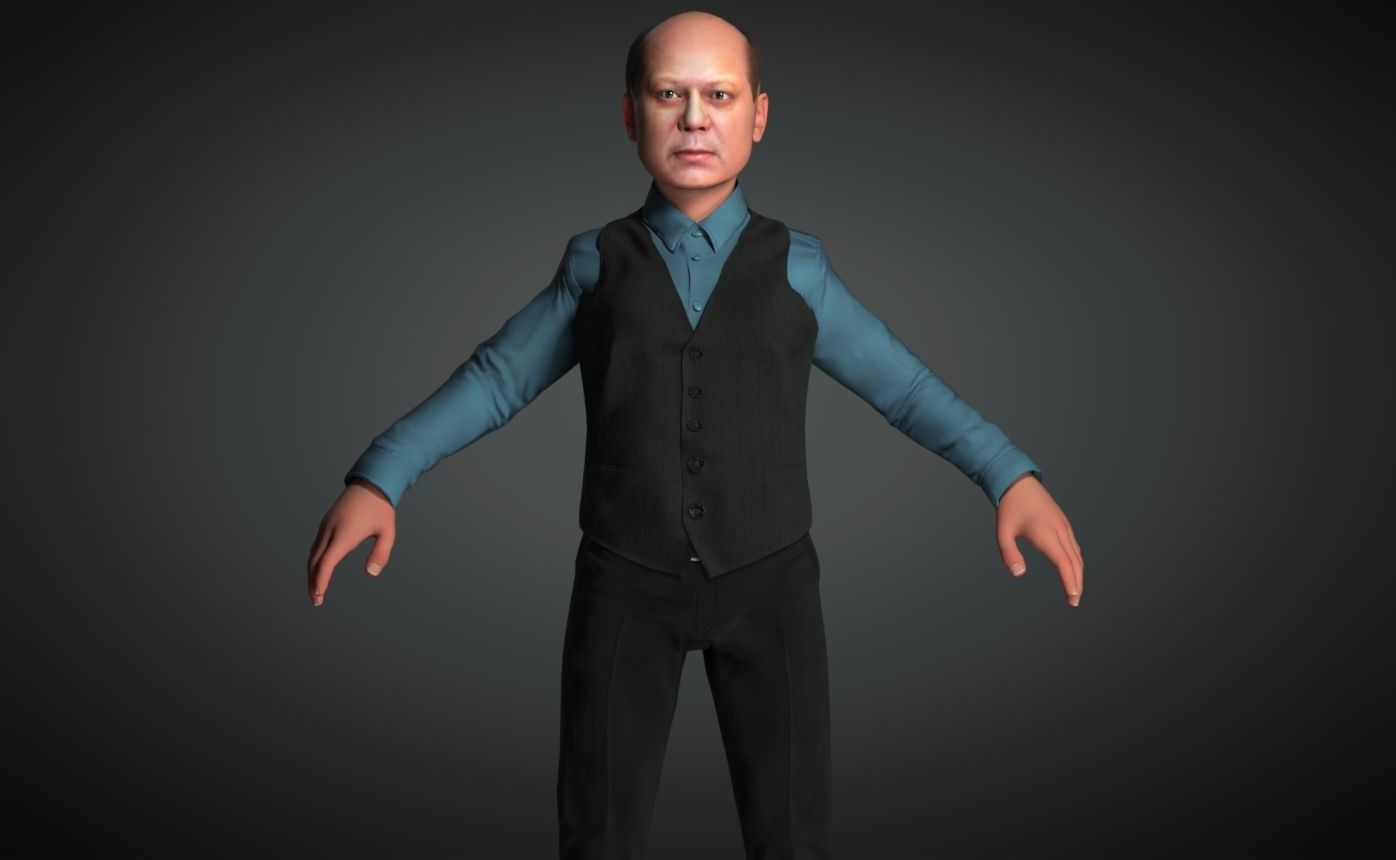 Realistic 3d Character Nawaz Low-poly 3D model_1