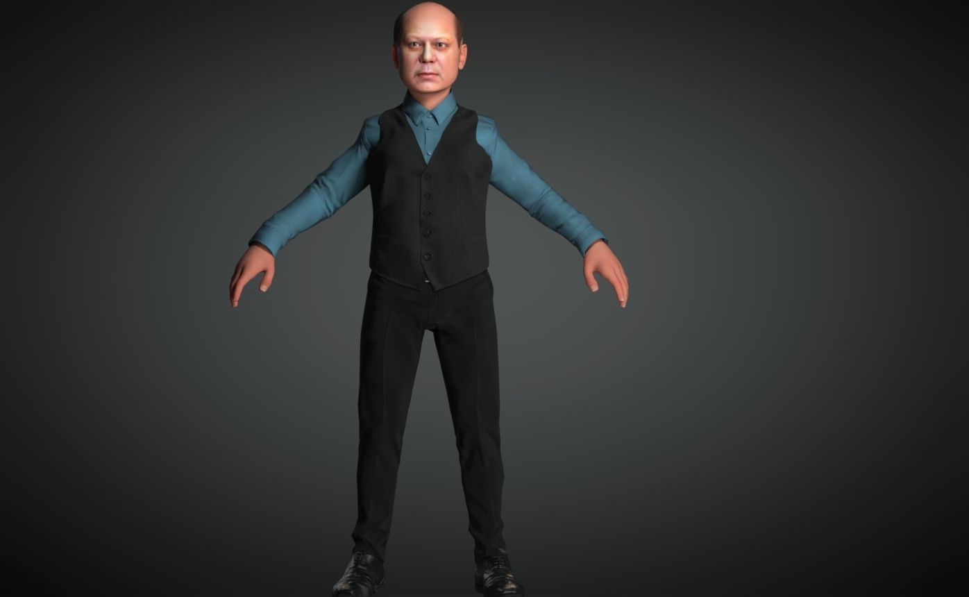 Realistic 3d Character Nawaz Low-poly 3D model_2
