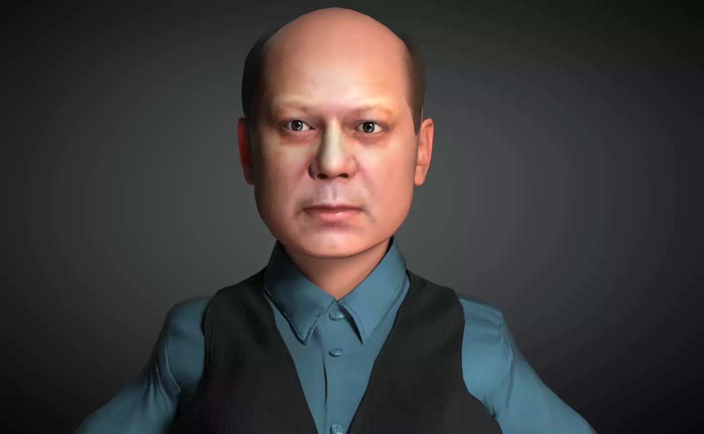 Realistic 3d Character Nawaz Low-poly 3D model_0