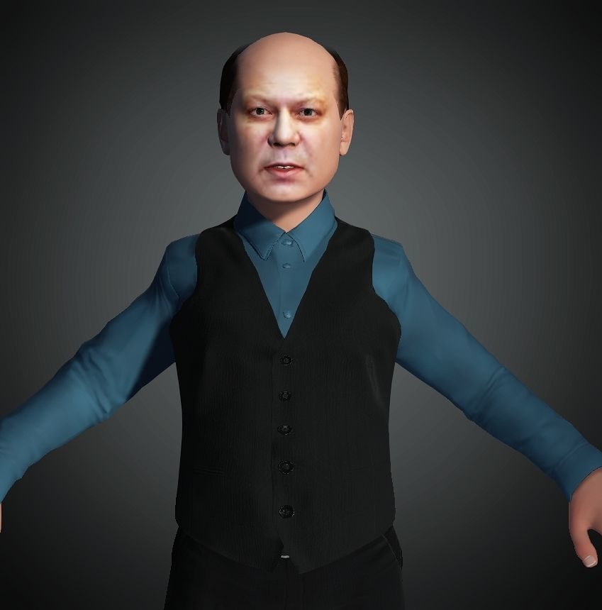 Realistic 3d Character Nawaz Low-poly 3D model_4