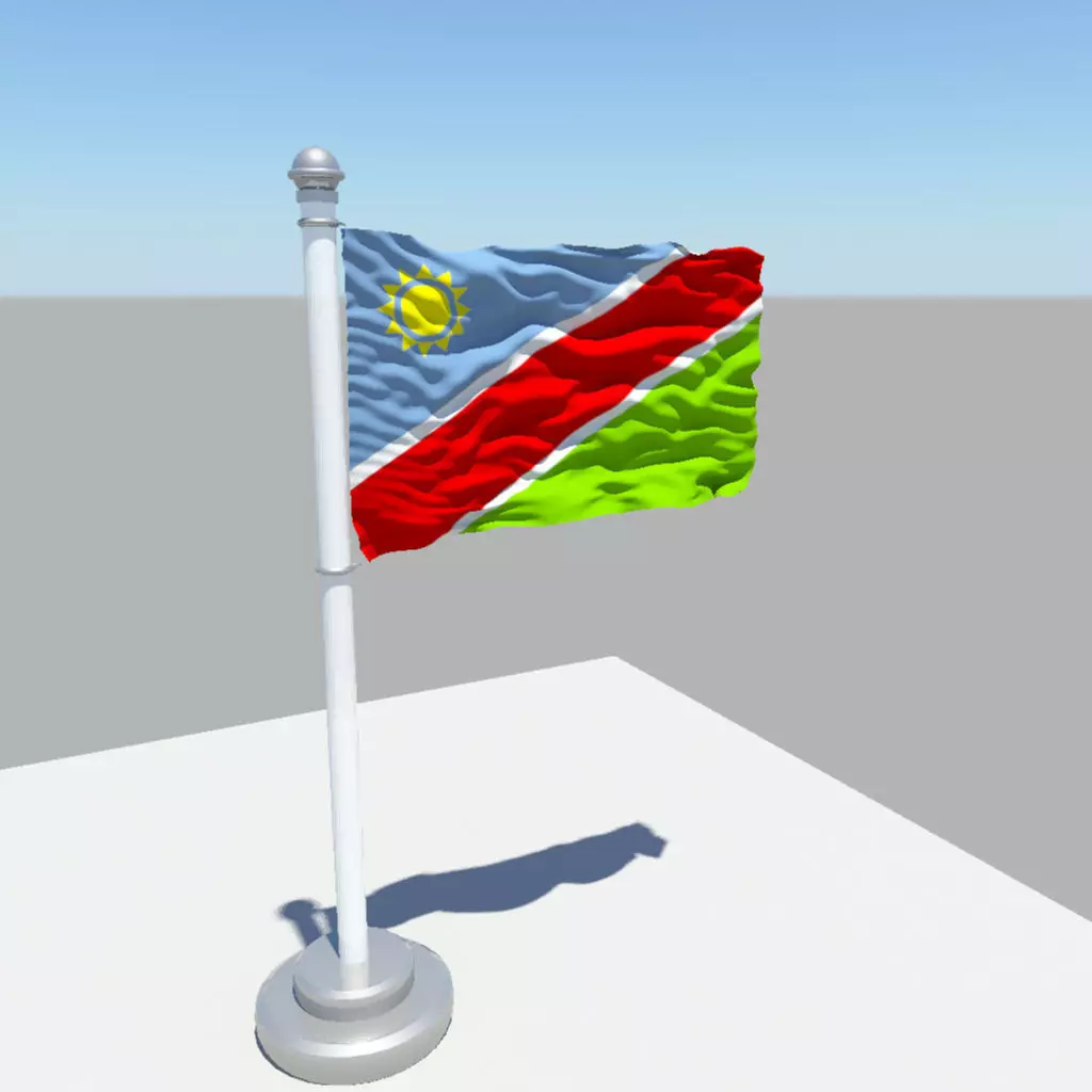 Namibia flag 3D model_0