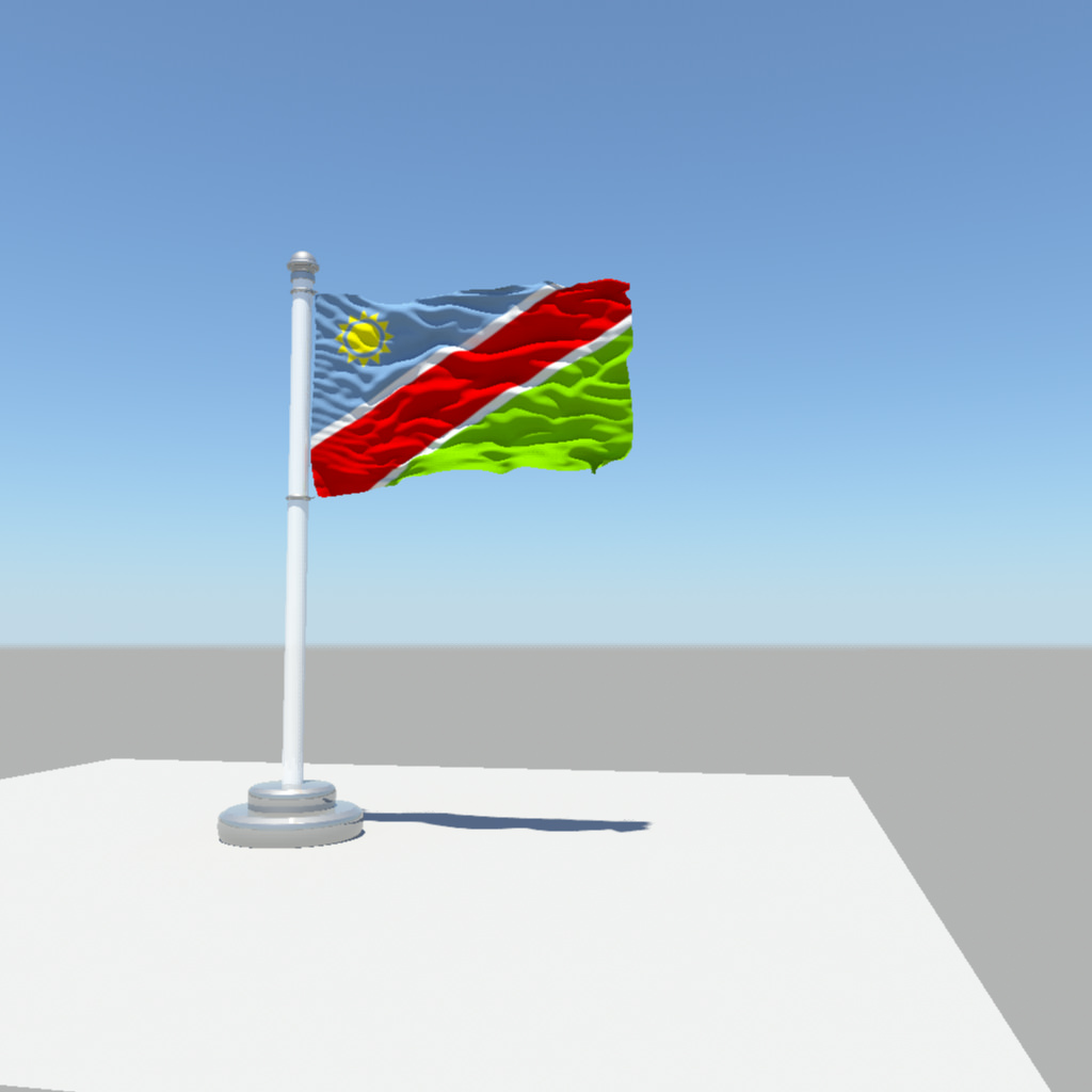 Namibia flag 3D model_1