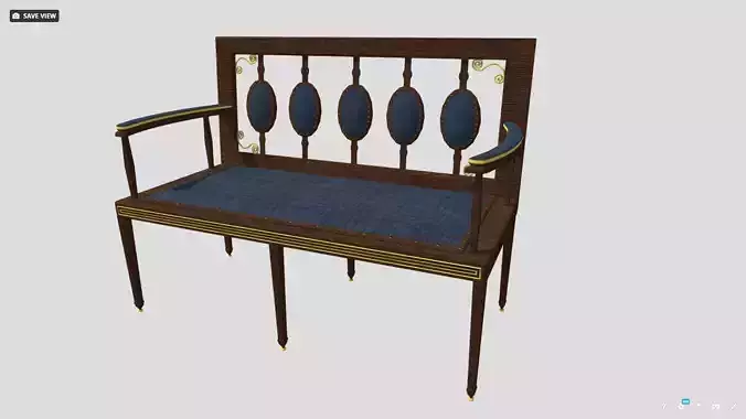 Decorative bench Titanic victorian era