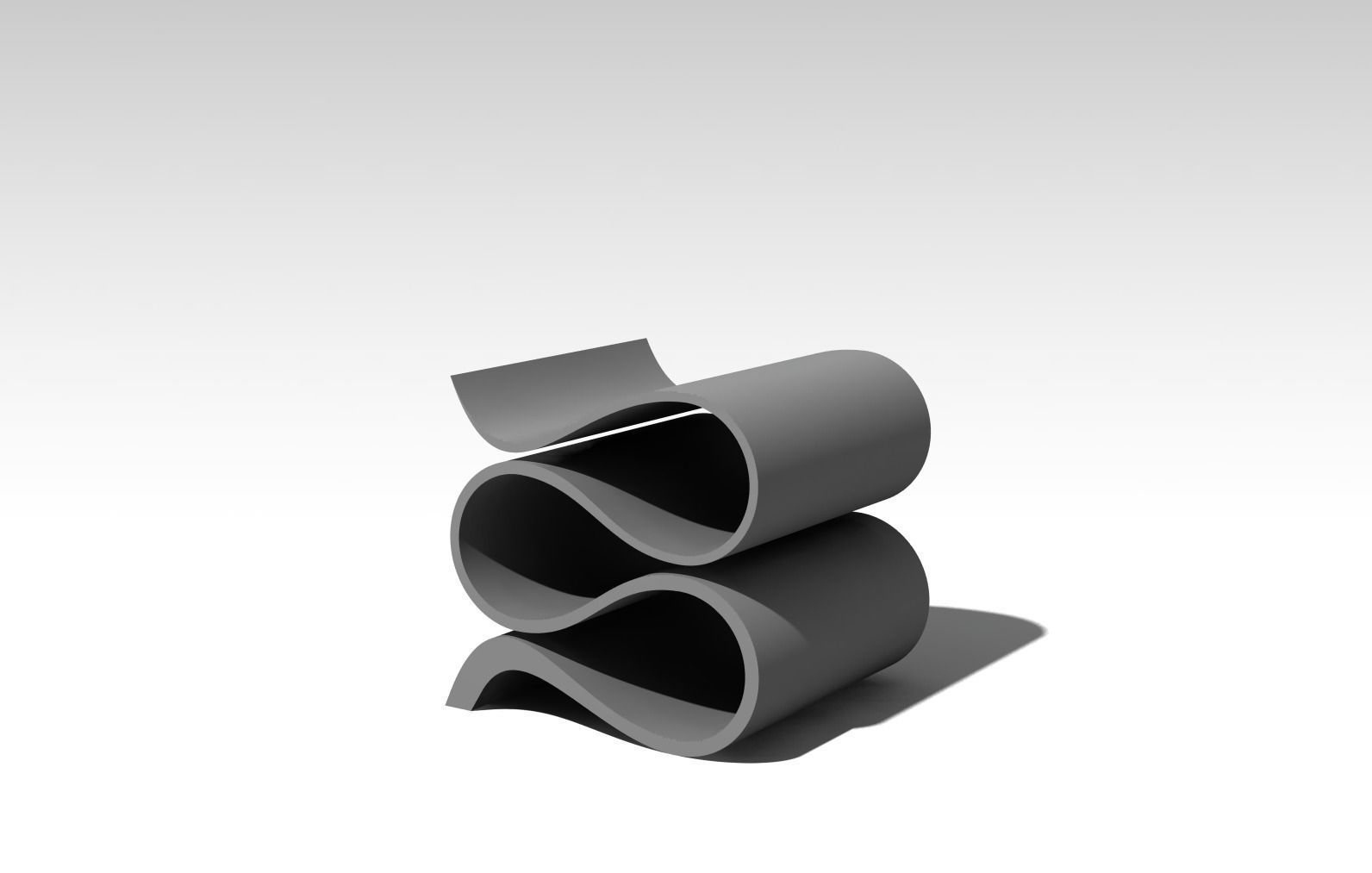 Modern Wine Bottle Holder 3D print model_1