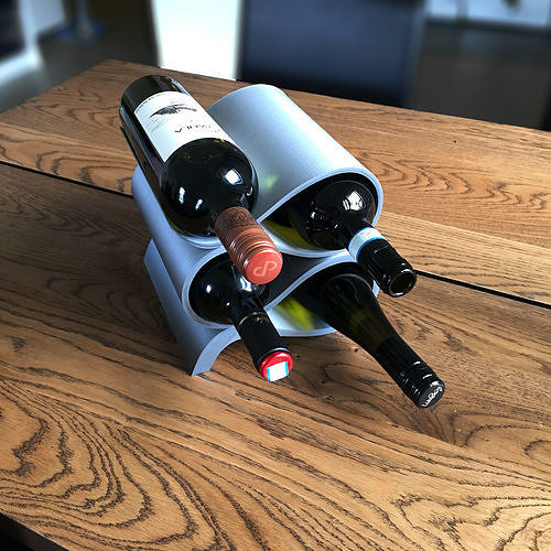 Modern Wine Bottle Holder 3D print model