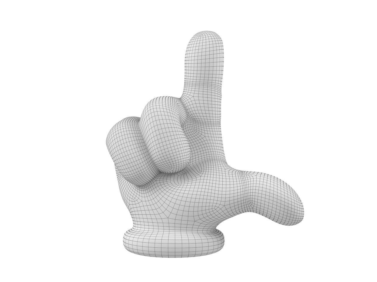 Hand Mickey index finger 3D print model_5