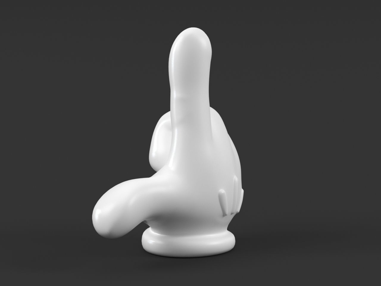 Hand Mickey index finger 3D print model_8