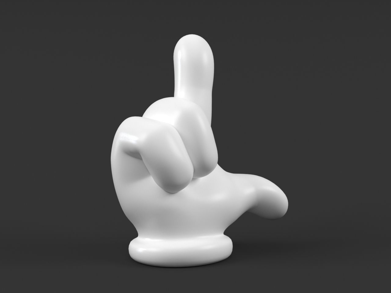 Hand Mickey index finger 3D print model_6