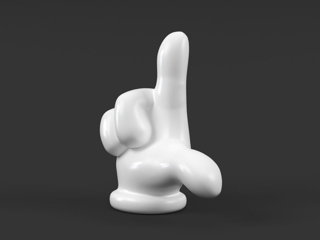 Hand Mickey index finger 3D print model_9