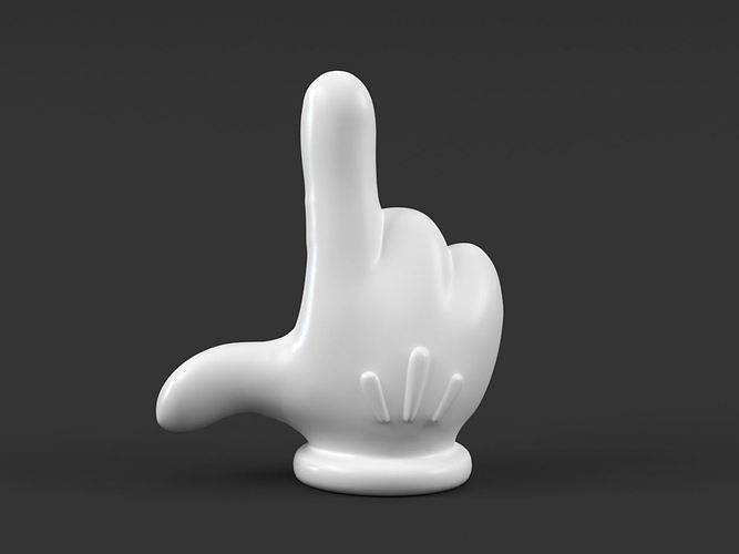 Hand Mickey index finger 3D print model