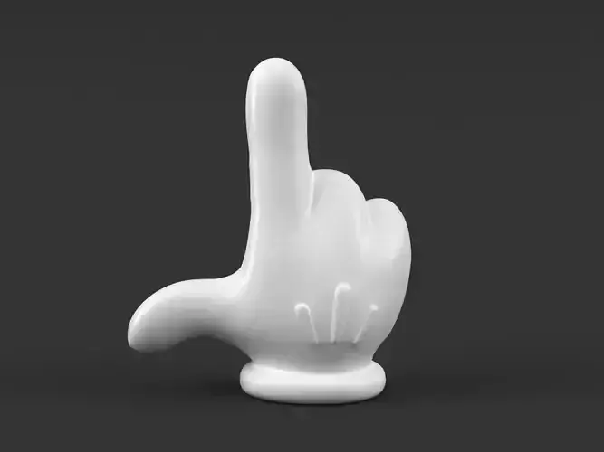 Hand Mickey index finger 3D print model
