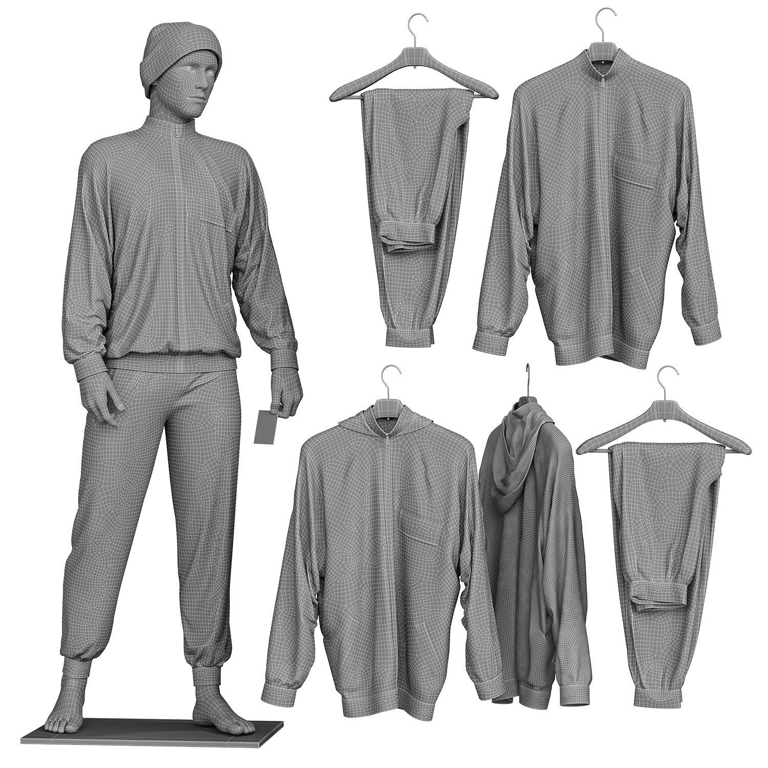 Tracksuit Squid game 3D model_4