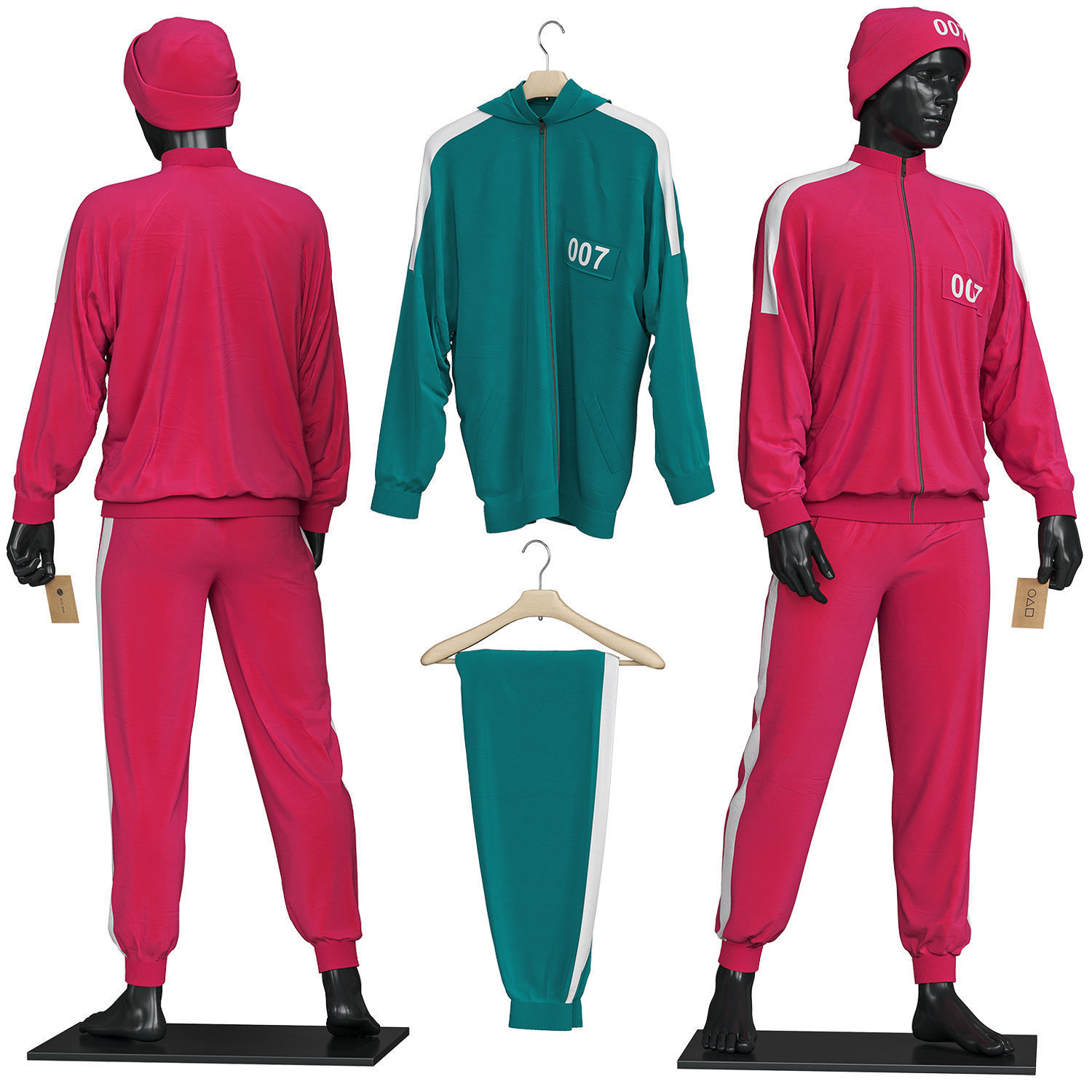 Tracksuit Squid game 3D model_1