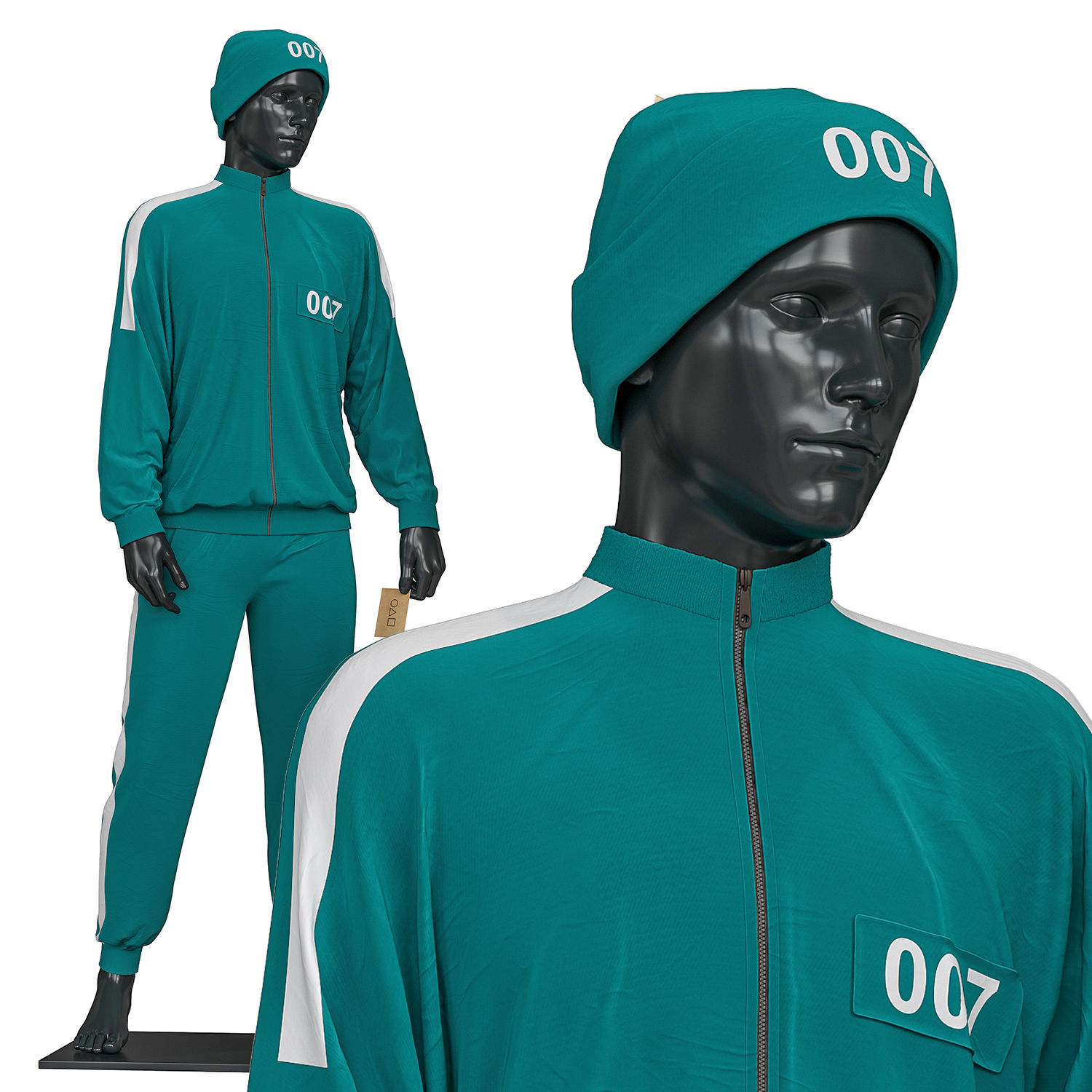 Tracksuit Squid game 3D model_2