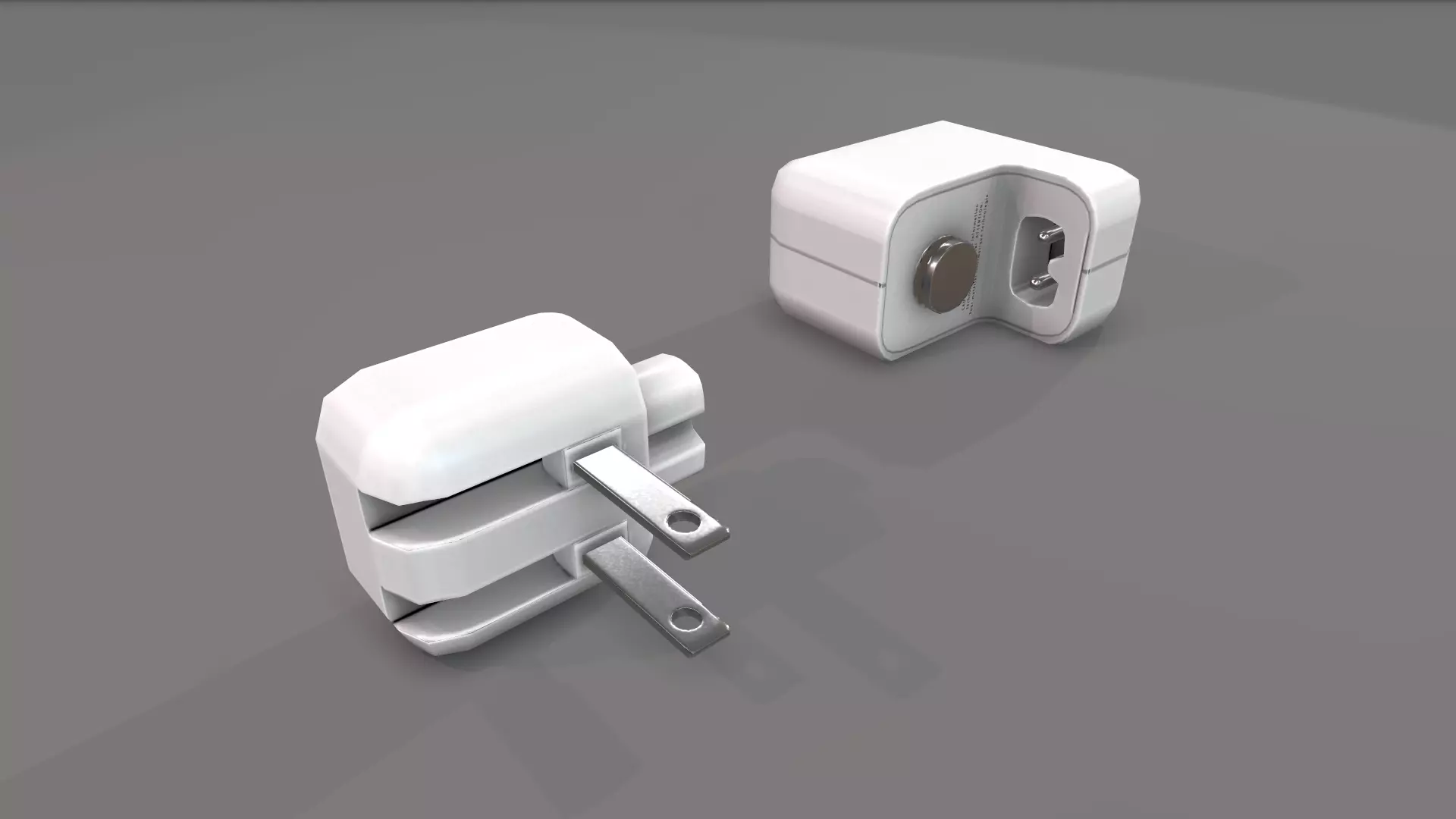 Low Poly 10W USB Adapter Low-poly 3D model