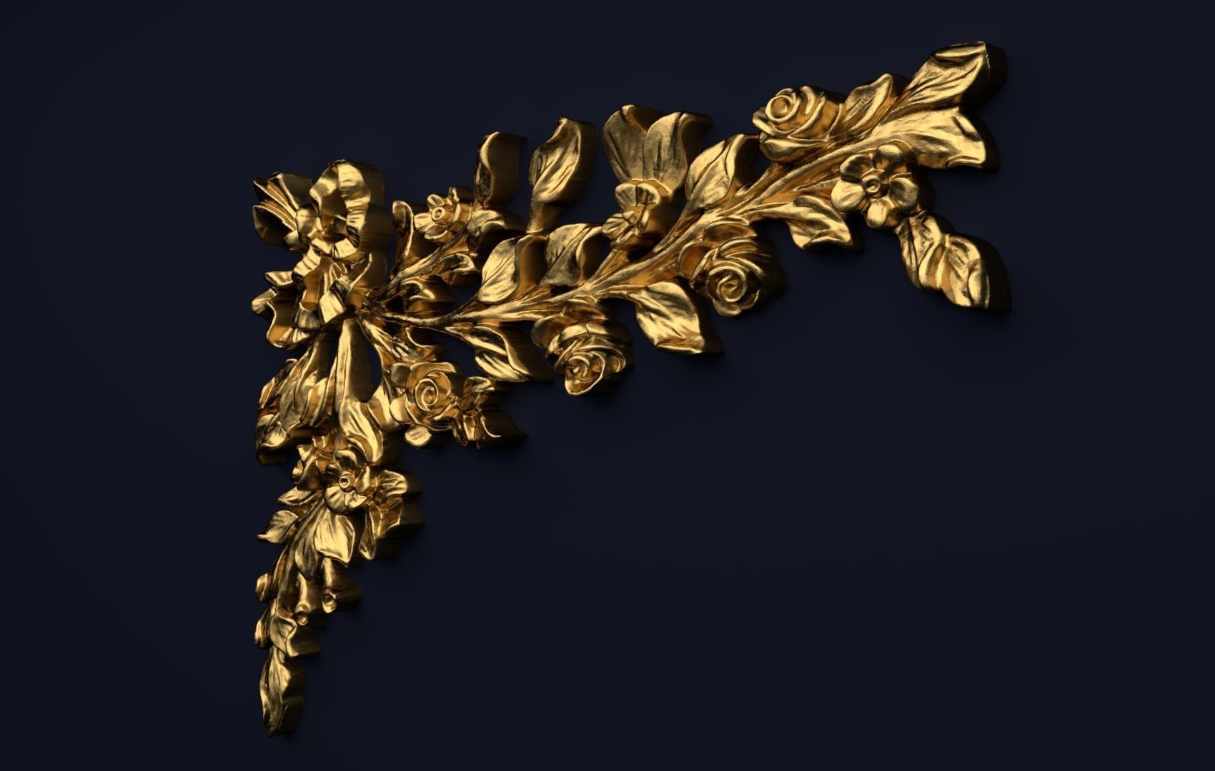 Classic decor ornament v-3D model 54 3D model_1